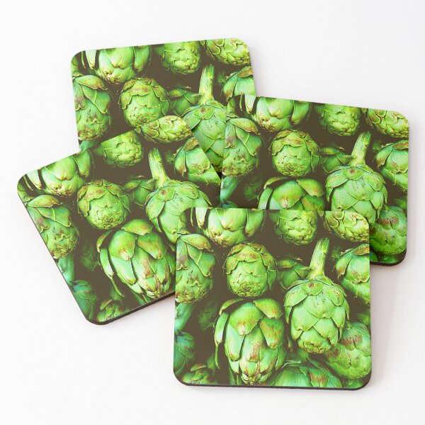 Item preview, Green Artichoke heads pattern designed and sold by Delicarte.