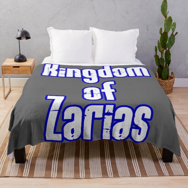 Item preview, Kingdom of Zarias Logo- White and Blue on Gray designed and sold by Greenwood2112.