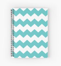 Turquoise / Medium Turquoise Chevron Pattern Spiral Notebook