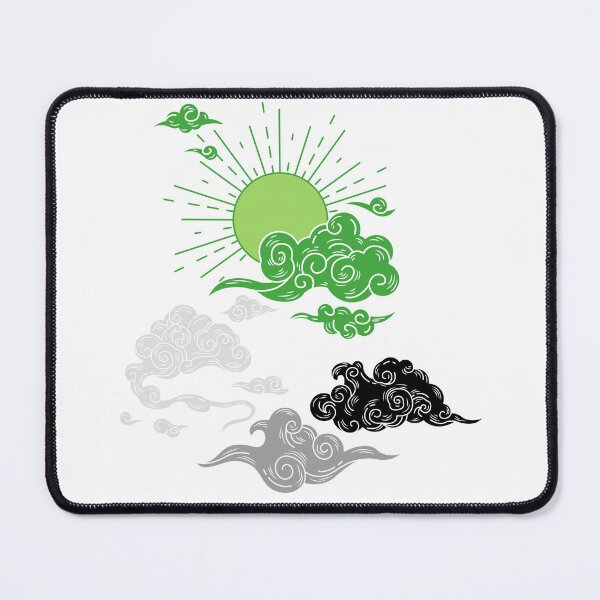 Item preview, Aro Sun and Clouds. Aromantic Pride designed and sold by Subtle Pride Shop.