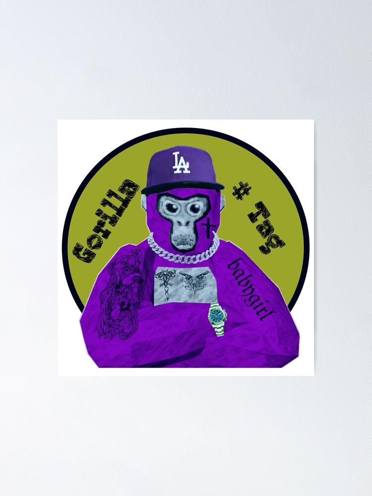 Gorilla tag in purple  Poster for Sale by S4rit4