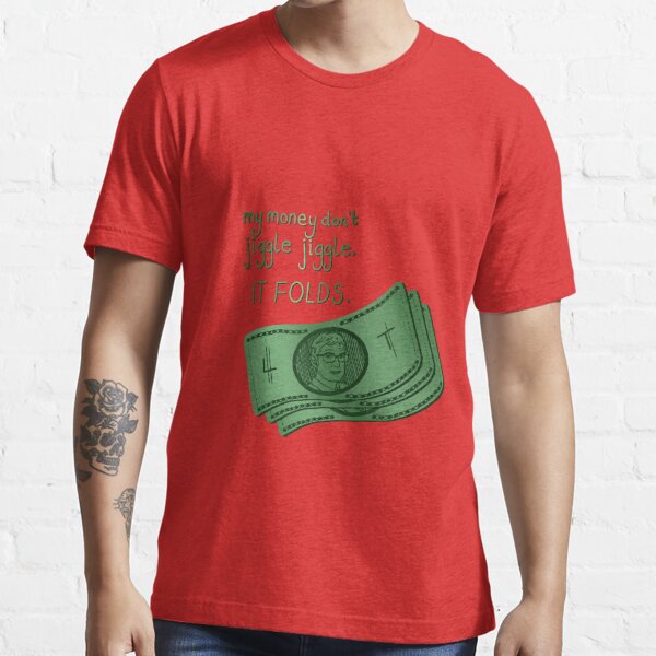 RETRO LOUIS THEROUX My Money Dont Jiggle Jiggle Folds Shirt 