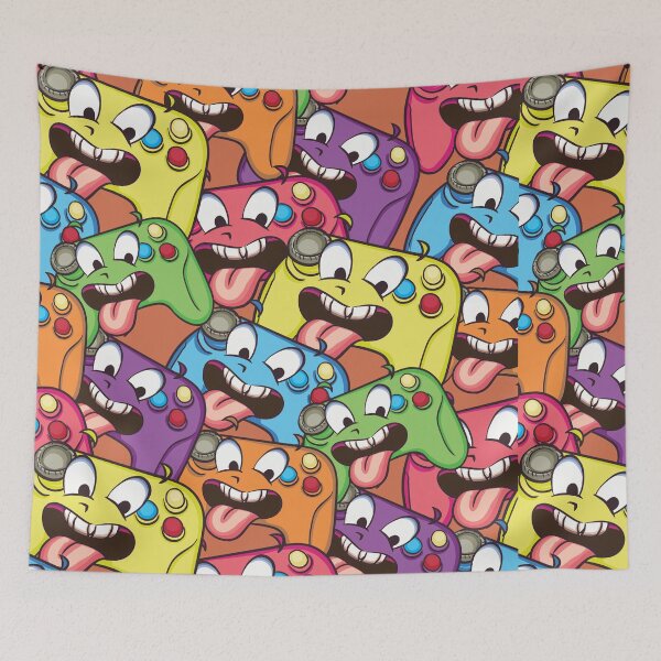 Item preview, Colorful Controllers Gamer Pattern designed and sold by Click-Like.