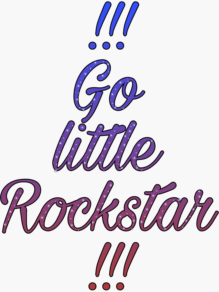 Thumbnail 3 of 3, Sticker, Go little Rockstar designed and sold by JiggsFashion.