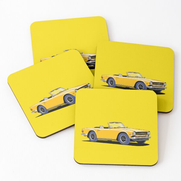 Item preview, Triumph TR6 Car in yellow designed and sold by Webazoot Industries - Car Art.