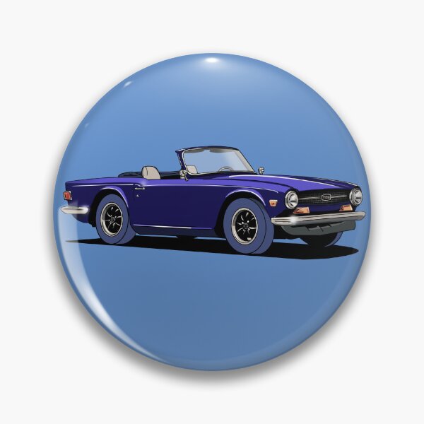 Artikelvorschau,  Triumph TR6 Car in blue entworfen und verkauft von Webazoot Industries - Car Art.