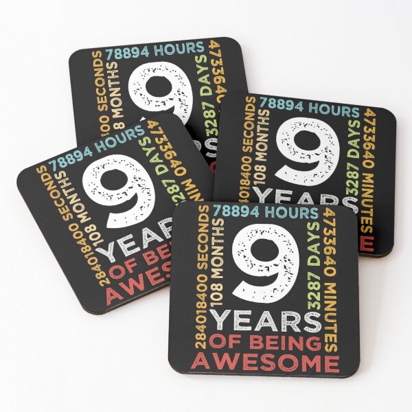 Item preview, Cool Kids 9th Birthday 9 Years Old Vintage Retro 108 Months Boys And Girls designed and sold by pedrored369.