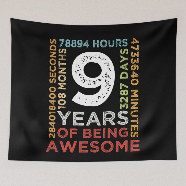 Item preview, Cool Kids 9th Birthday 9 Years Old Vintage Retro 108 Months Boys And Girls designed and sold by pedrored369.