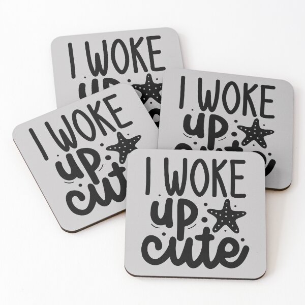 Item preview, i woke up cute, cute, funny, i woke up like this, flawless, woke, cool, quote, woke up, up, humor, girl, love, meme, like girls, cute girl, aesthetic designed and sold by NAZIMNADIR.