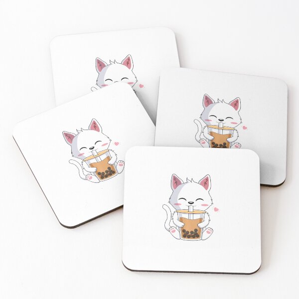 Item preview, Kawaii Cat Drinking Boba Tea Drink Anime Lover designed and sold by ArianaTagli.
