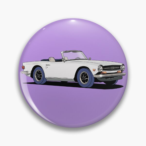 Item preview, White Triumph TR6 designed and sold by Webazoot Industries - Car Art.