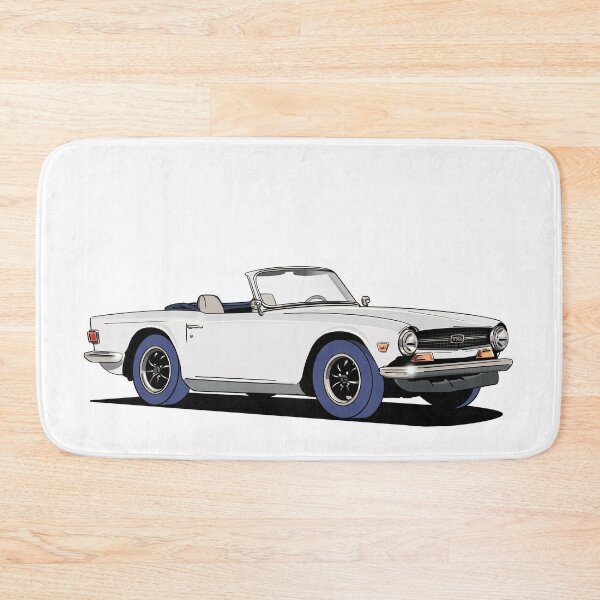 Item preview, White Triumph TR6 designed and sold by Webazoot Industries - Car Art.