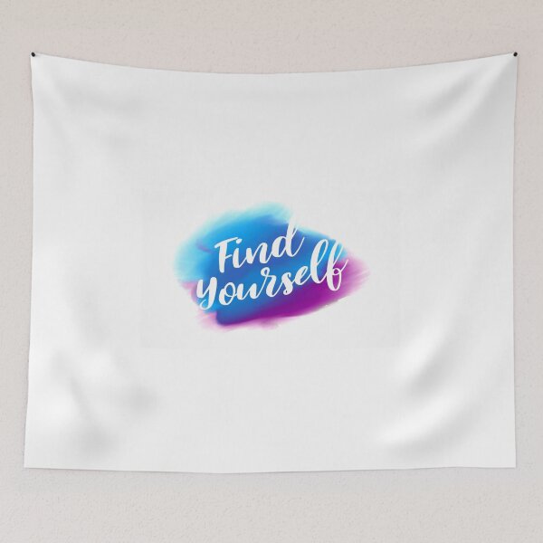 Item preview, Find yourself inspirational/motivational quote with blue and pink background designed and sold by Faredesign.