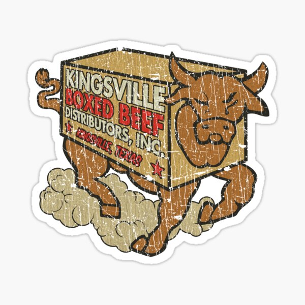 "Kingsville Boxed Beef Distributors 1959" Sticker for Sale by
