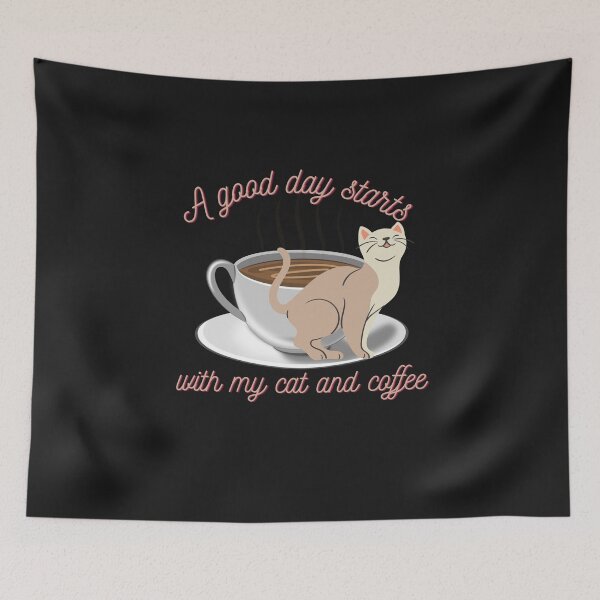 Item preview, A Good Day Starts With My Cat And Coffee T-Shirt designed and sold by MrTsTshirts.