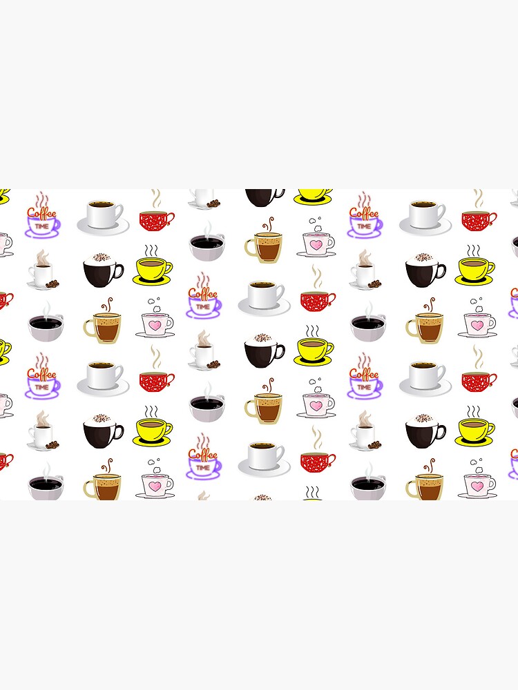 Coffee Cups Seamless Pattern Vector Coffee Background Cute Cups And Mugs  Backdrop Stock Illustration - Download Image Now - iStock