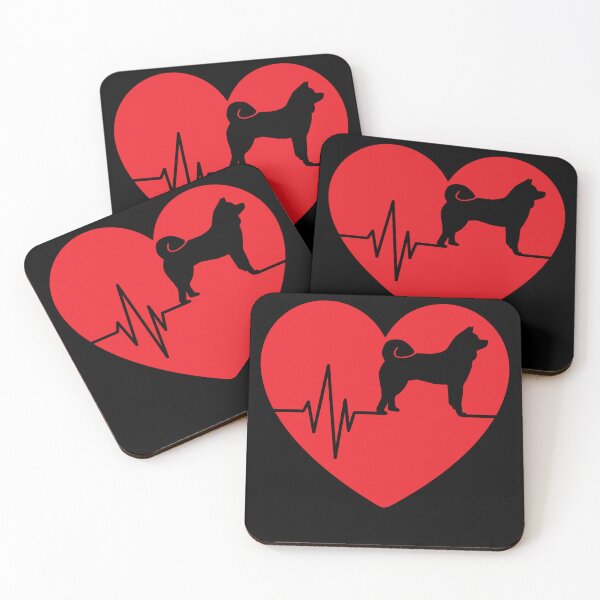 Item preview, funny akita inu silhouette for women heart gifts designed and sold by alaechamlal.
