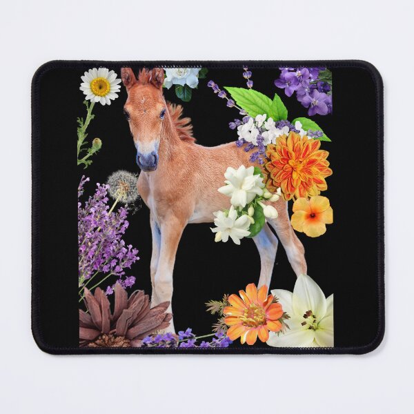 Item preview, Baby Foal With Colorful Flowers Digital Design designed and sold by EarthArtDesigns.