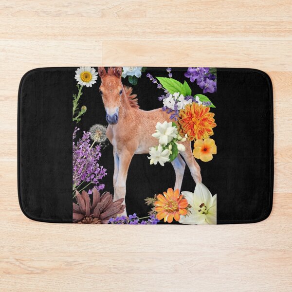 Item preview, Baby Foal With Colorful Flowers Digital Design designed and sold by EarthArtDesigns.