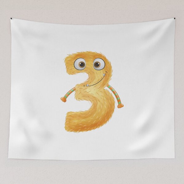 Item preview, Happy Birthday Monster Numbers - Three - 3 - Third designed and sold by WilliamsonMedia.