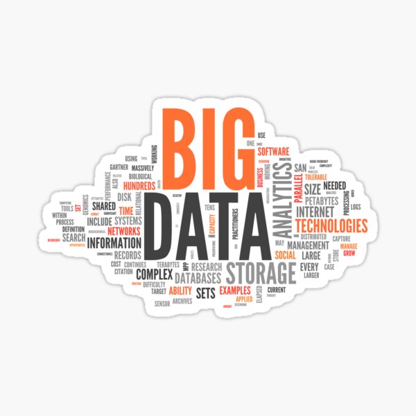 big data orange cloud Sticker