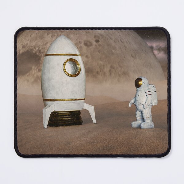 Item preview, Astronaut with moon rocket designed and sold by coolArtGermany.