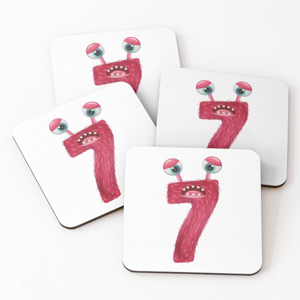 Item preview, Happy Birthday Monster Numbers - Seven - 7 - Seventh designed and sold by WilliamsonMedia.