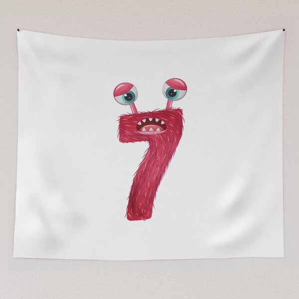 Item preview, Happy Birthday Monster Numbers - Seven - 7 - Seventh designed and sold by WilliamsonMedia.