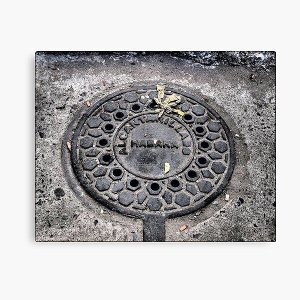 Manhole Cover, Havana Canvas Print