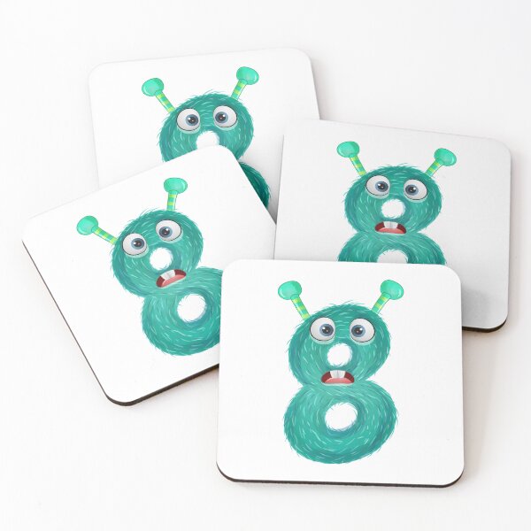 Item preview, Happy Birthday Monster Numbers - Eight - 8 - Eighth designed and sold by WilliamsonMedia.