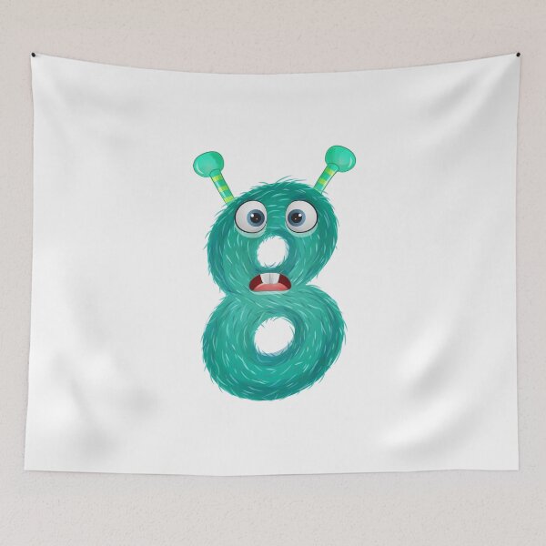 Item preview, Happy Birthday Monster Numbers - Eight - 8 - Eighth designed and sold by WilliamsonMedia.