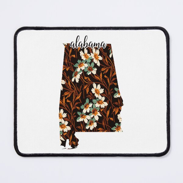Item preview, Floral Map of USA States Alabama - Map of Alabama designed and sold by AmethystMurad.