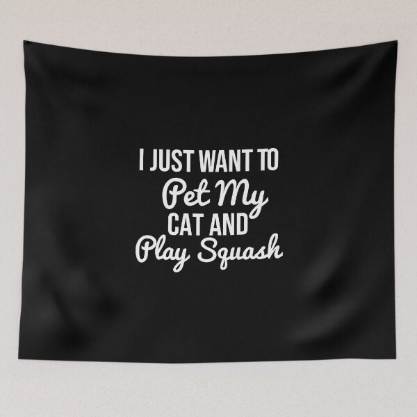 Item preview, Funny Cat Quote Squash, I Just Want To Pet My Cat And Play Squash, Gift Idea For Cats Lover Squash, Gift for Men and Women Who Are Cat Lovers designed and sold by adjamine.