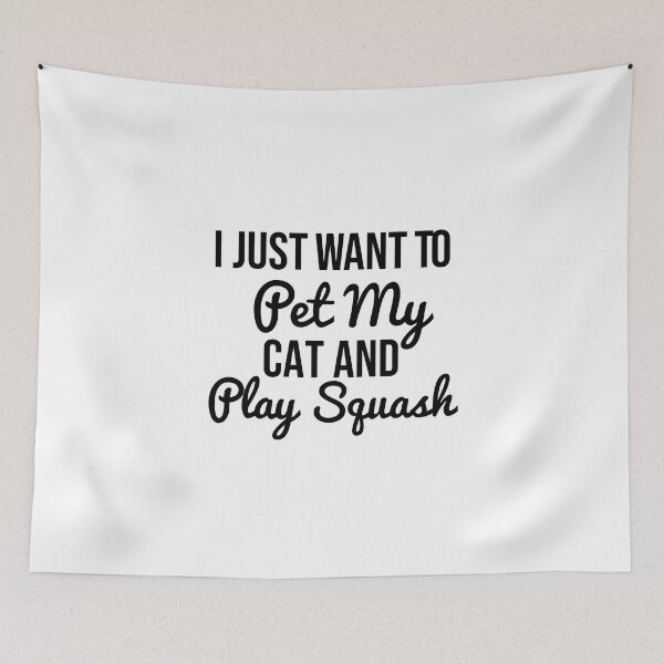 Item preview, Funny Cat Quote Squash, I Just Want To Pet My Cat And Play Squash, Gift Idea For Cats Lover Squash, Gift for Men and Women Who Are Cat Lovers designed and sold by adjamine.
