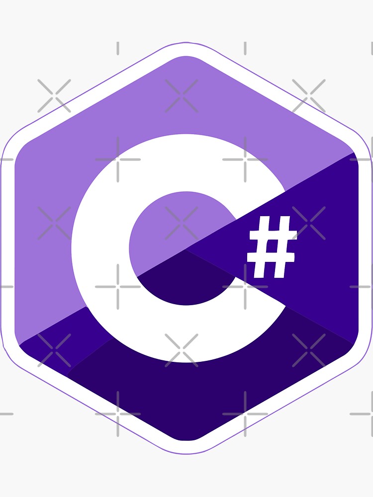 Thumbnail 3 of 3, Sticker, c # c sharp purple designed and sold by yourgeekside.
