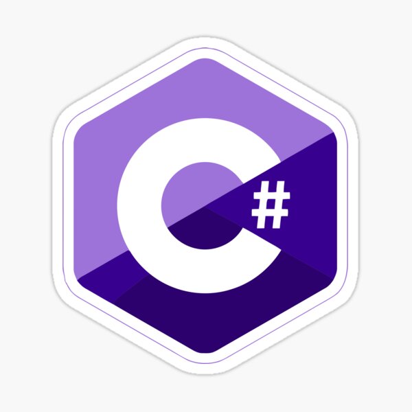 c # c sharp purple Sticker