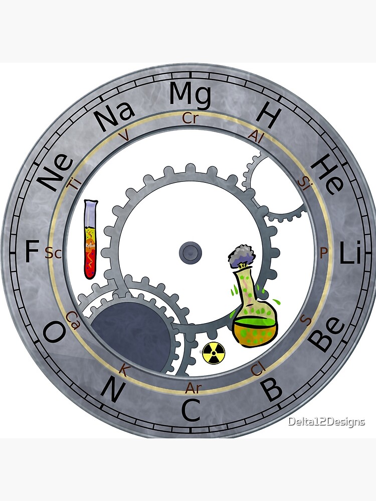 "Science Clock" Clock for Sale by Delta12Designs Redbubble