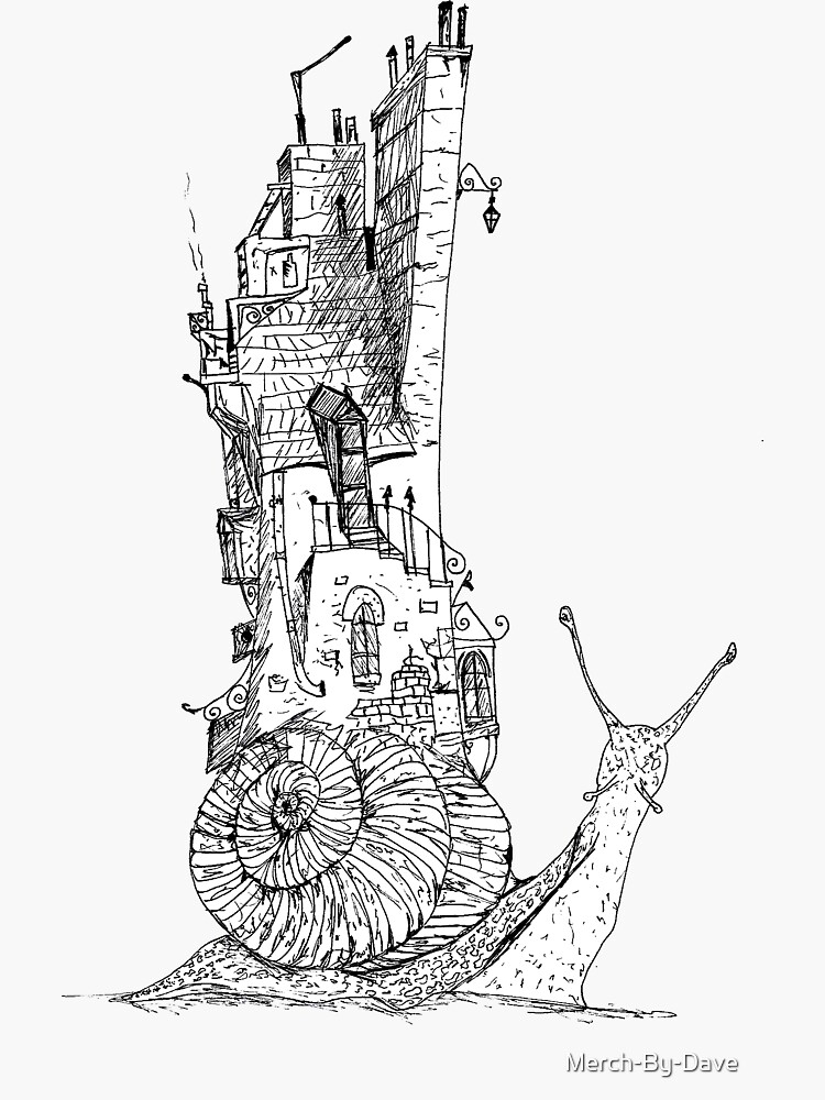 "snail backhouse " Sticker for Sale by MerchByDave Redbubble