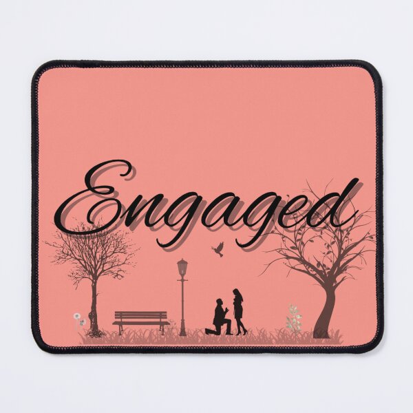 Item preview, Engaged in Black ORIGINAL BY CRUSHART1 ON REDBUBBLE designed and sold by CrushArt1.