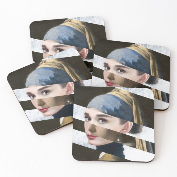 Item preview, Poster Vermeer's "Girl with a Pearl Earring" & Audrey Hepburn designed and sold by LT Graphic Art.