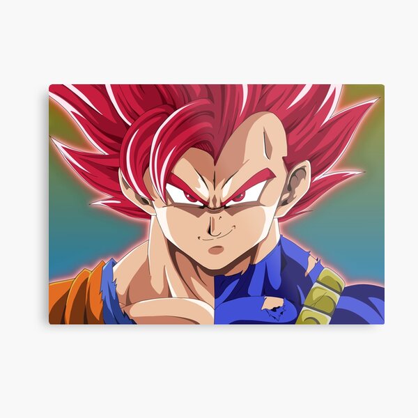 Goku Vegeta split Metal Print for Sale by Graphadora