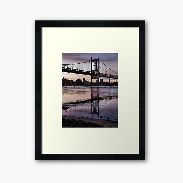 Winter Horizon - RFK Triborough Bridge Framed Art Print