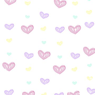 Artwork thumbnail, Pastel Hearts patterns by JiggsFashion