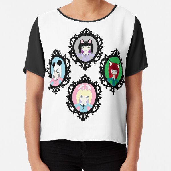 Kawaii Cosplay Girl - Bunny, Fox, Panda & Cat Chiffon Top