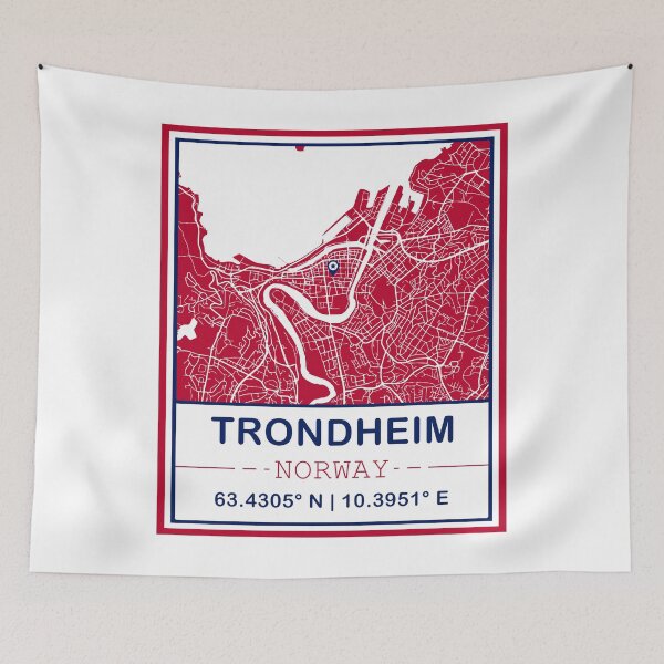 Item preview, Trondheim City Map - Minimal Design designed and sold by Fusti.