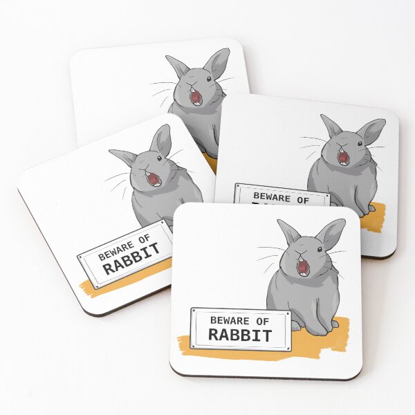Item preview, Beware of Rabbit, Angry Bunny and Sign designed and sold by thebunnylady.