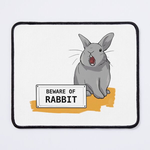 Item preview, Beware of Rabbit, Angry Bunny and Sign designed and sold by thebunnylady.