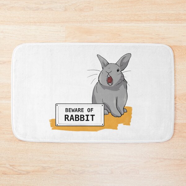 Item preview, Beware of Rabbit, Angry Bunny and Sign designed and sold by thebunnylady.