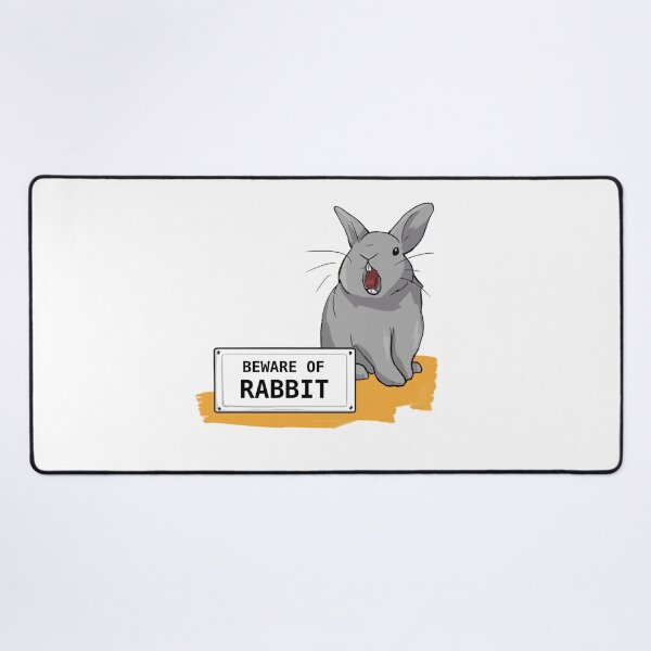 Item preview, Beware of Rabbit, Angry Bunny and Sign designed and sold by thebunnylady.