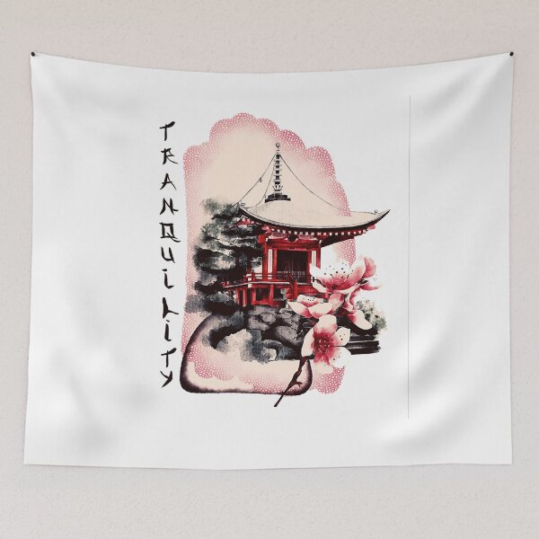Item preview, Retro Japanese Pagoda Art designed and sold by joseech.